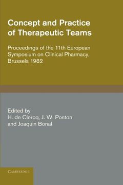portada Concept and Practice of Therapeutic Teams: Proceedings of the 11Th European Symposium on Clinical Pharmacy, Brussels 1982 
