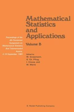 portada Mathematical Statistics and Applications: Proceedings of the 4th Pannonian Symposium on Mathematical Statistics, Bad Tatzmannsdorf, Austria, 4-10 Sept (in English)