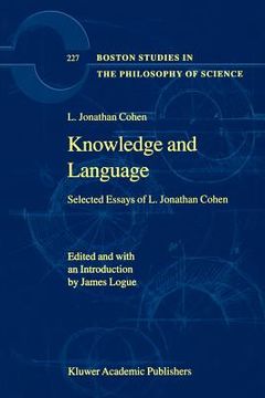 portada knowledge and language: selected essays of l. jonathan cohen (in English)