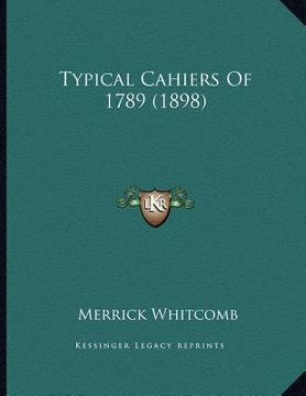 portada typical cahiers of 1789 (1898)