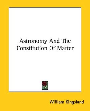 portada astronomy and the constitution of matter