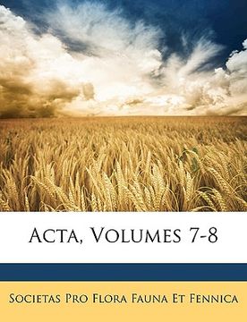portada acta, volumes 7-8 (en Inglés)