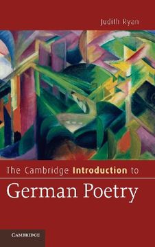portada The Cambridge Introduction to German Poetry Hardback (Cambridge Introductions to Literature) (en Inglés)