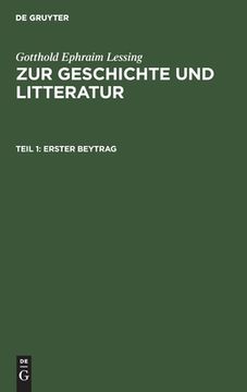 portada Erster Beytrag (German Edition) [Hardcover ] (en Alemán)