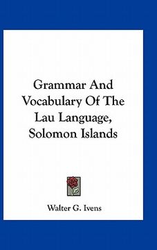 portada grammar and vocabulary of the lau language, solomon islands