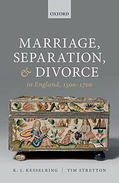 portada Marriage, Separation, and Divorce in England, 1500-1700 (Hardback) (en Inglés)