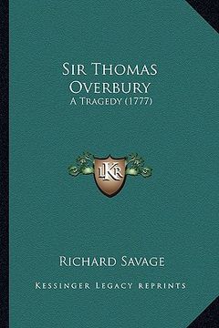 portada sir thomas overbury: a tragedy (1777)