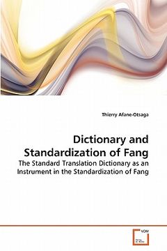 portada dictionary and standardization of fang (en Inglés)