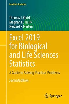 portada Excel 2019 for Biological and Life Sciences Statistics: A Guide to Solving Practical Problems (Excel for Statistics) (en Inglés)