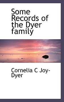 portada some records of the dyer family (en Inglés)