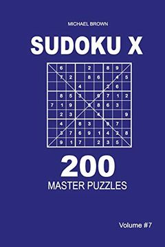portada Sudoku x - 200 Master Puzzles 9x9 (Volume 7) (en Inglés)