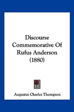 portada discourse commemorative of rufus anderson (1880) (en Inglés)