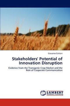 portada stakeholders' potential of innovation disruption (en Inglés)