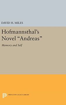 portada Hofmannsthal's Novel "Andreas": Memory and Self (Princeton Essays in Literature) 
