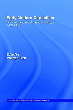 portada early modern capitalism: economic and social change in europe 1400-1800 (en Inglés)