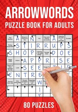 portada Arrowwords Puzzle Books for Adults: Arrow Words Crossword Activity Book 80 Puzzles (UK Version)