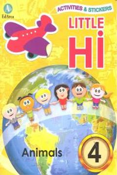 portada Activities & Stickers. Little Hi! Animals 4 (en Inglés)