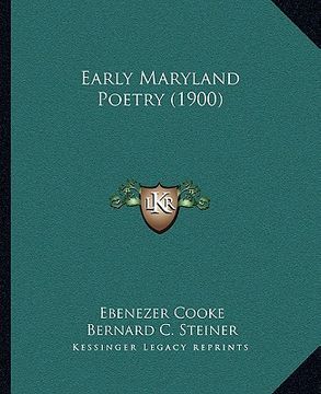portada early maryland poetry (1900) (en Inglés)