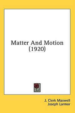 portada matter and motion (1920) (en Inglés)