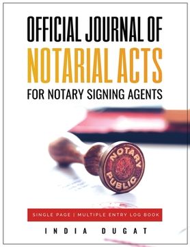 portada Official Journal of Notarial Acts for Notary Signing Agents