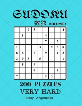 portada Sudoku 200 Puzzles Volume 1 Very Hard: 200 Sudoku Puzzles (Very Hard Level) (en Inglés)