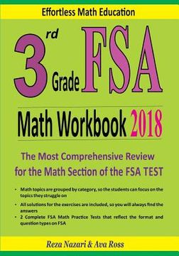 portada 3rd Grade FSA Math Workbook 2018: The Most Comprehensive Review for the Math Section of the FSA TEST (in English)