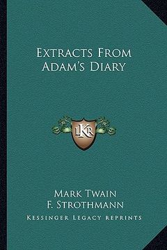 portada extracts from adam's diary (in English)