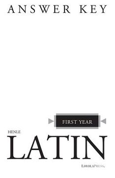 portada Henle Latin First Year Answer Key (in English)