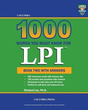 portada Columbia 1000 Words You Must Know for LPI: Book Two with Answers (in English)