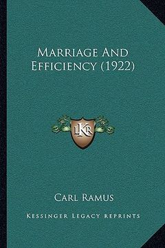 portada marriage and efficiency (1922) (en Inglés)