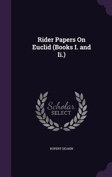 portada Rider Papers On Euclid (Books I. and Ii.)