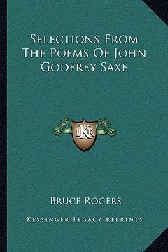 portada selections from the poems of john godfrey saxe (en Inglés)