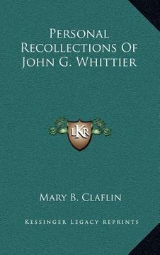 portada personal recollections of john g. whittier