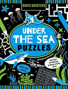 portada Brain Boosters Under the sea Puzzles (With Neon Colors): Activities for Boosting Problem-Solving Skills 