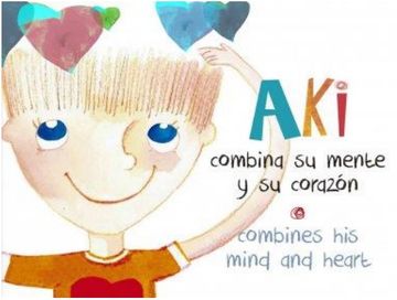 portada Aki Combina Su Mente Y Su Corazón (in Español - Inglés)