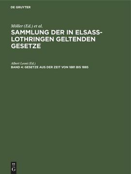 portada Gesetze aus der Zeit von 1881 bis 1885 (in German)