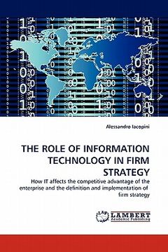 portada the role of information technology in firm strategy (en Inglés)