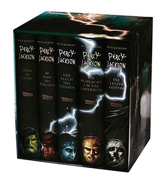 portada Percy Jackson: Percy-Jackson-Schuber 5 Bände - Inkl. E-Book Kane-Chroniken bd. 1 