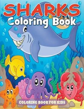 portada Sharks Coloring Book: Coloring Book for Kids (in English)