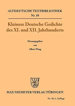 portada Kleinere Deutsche Gedichte des xi. Und Xii. Jahrhunderts (Altdeutsche Textbibliothek) 