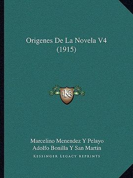 portada Origenes de la Novela v4 (1915) (in Spanish)