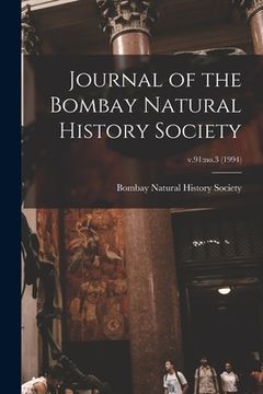 portada Journal of the Bombay Natural History Society; v.91: no.3 (1994) (in English)