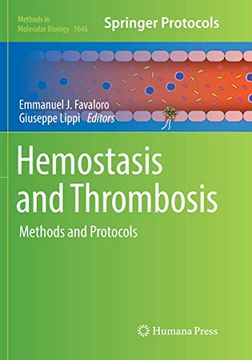 portada Hemostasis and Thrombosis: Methods and Protocols (en Inglés)