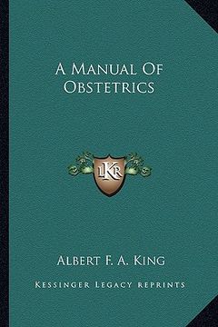 portada a manual of obstetrics (en Inglés)