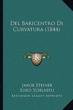 portada Del Baricentro Di Curvatura (1844) (in Italian)