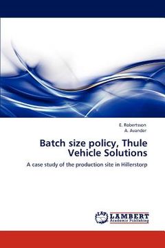 portada batch size policy, thule vehicle solutions (in English)