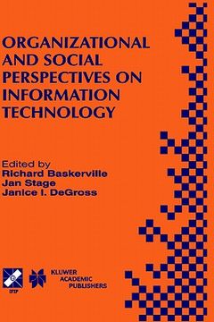portada organizational and social perspectives on information technology