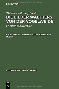 portada Die Religiosen Und Die Politischen Lieder (Altdeutsche Textbibliothek) (German Edition)