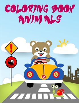 portada Coloring Book Animals: Cute Christmas Animals and Funny Activity for Kids (en Inglés)