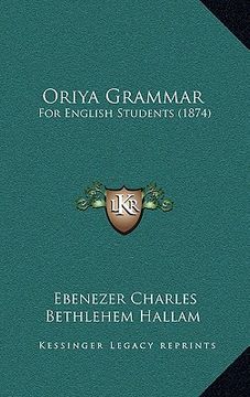 portada oriya grammar: for english students (1874) (en Inglés)